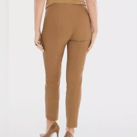 Chico's So Slimming Brigitte Ankle Pants in Dark Butterscotch Size 8 - Picture 2 of 13